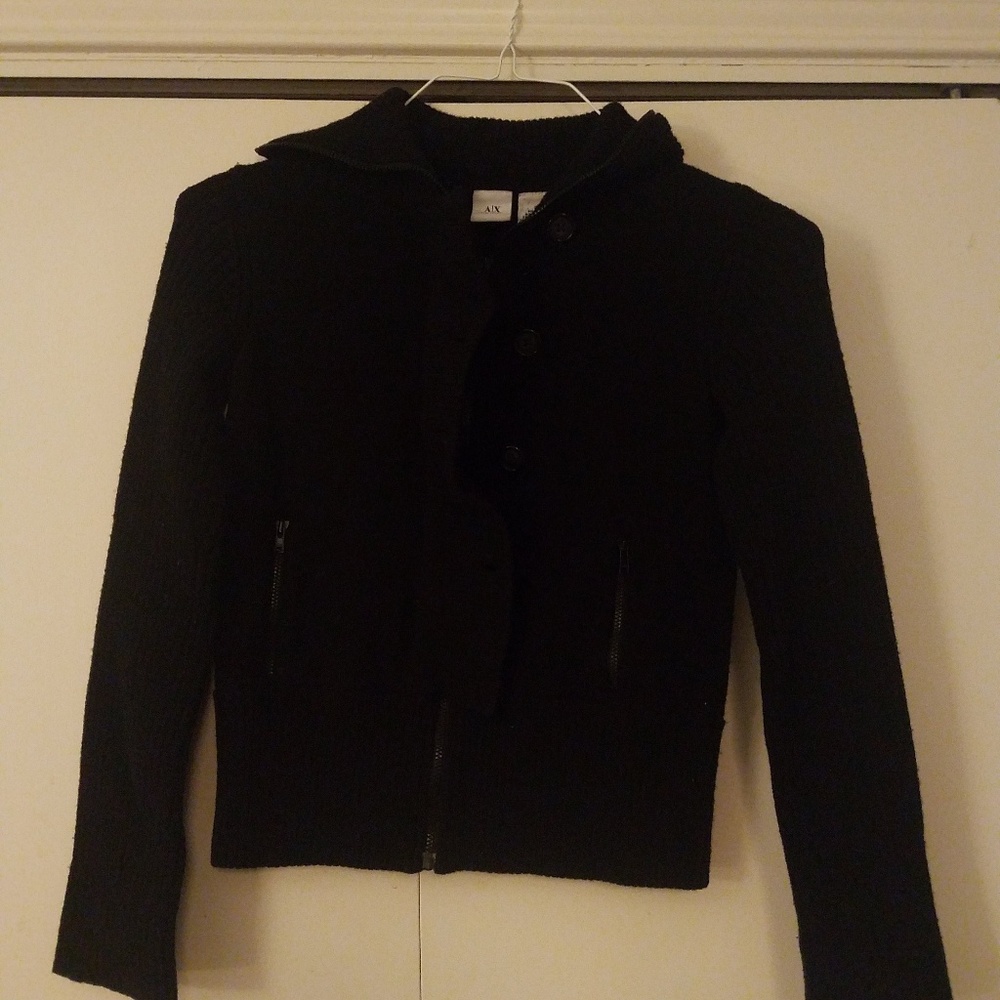Armani Exhange - womans Small Black Coat